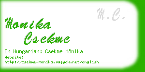 monika csekme business card